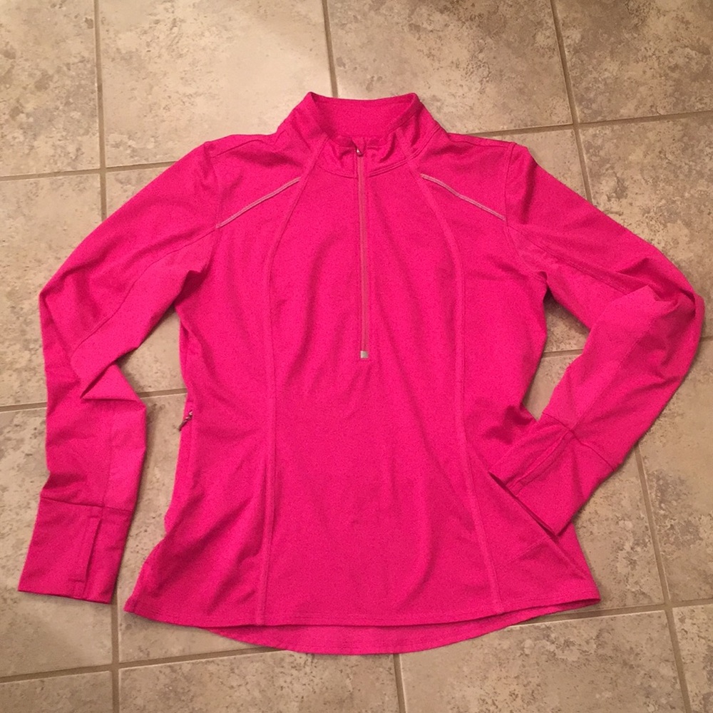 Athleta ladies small pink 1/2 zip jacket